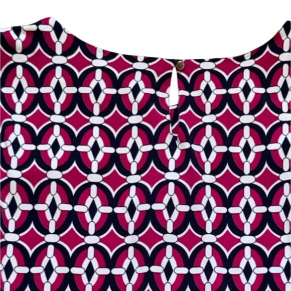 Liz Claiborne Womens Sleeveless Knee Length Dress-Pink/Blue-L-GUC - Picture 6 of 6